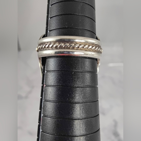 Zuni Sterling Silver Ring Size 11 Turquoise, Coral Bennie Bowekaty - Picture 11 of 12